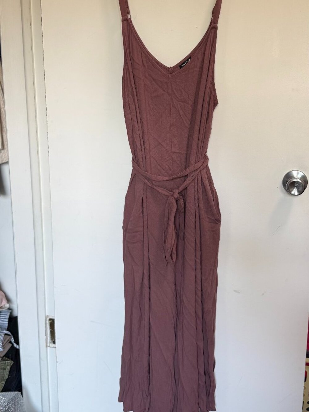 Torrid Jumpmsuit, Size 2 (18-20), Mauve/Purple, Cropped Wide Leg
